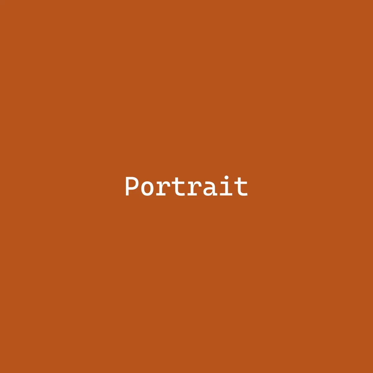 Portrait of the maker